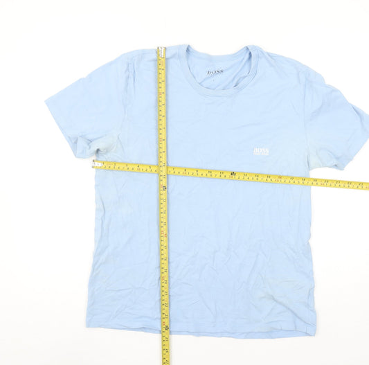 Hugo Boss Men’s Light Blue Crew Neck Cotton T-Shirt L