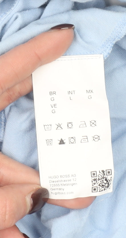 Hugo Boss Men’s Light Blue Crew Neck Cotton T-Shirt L