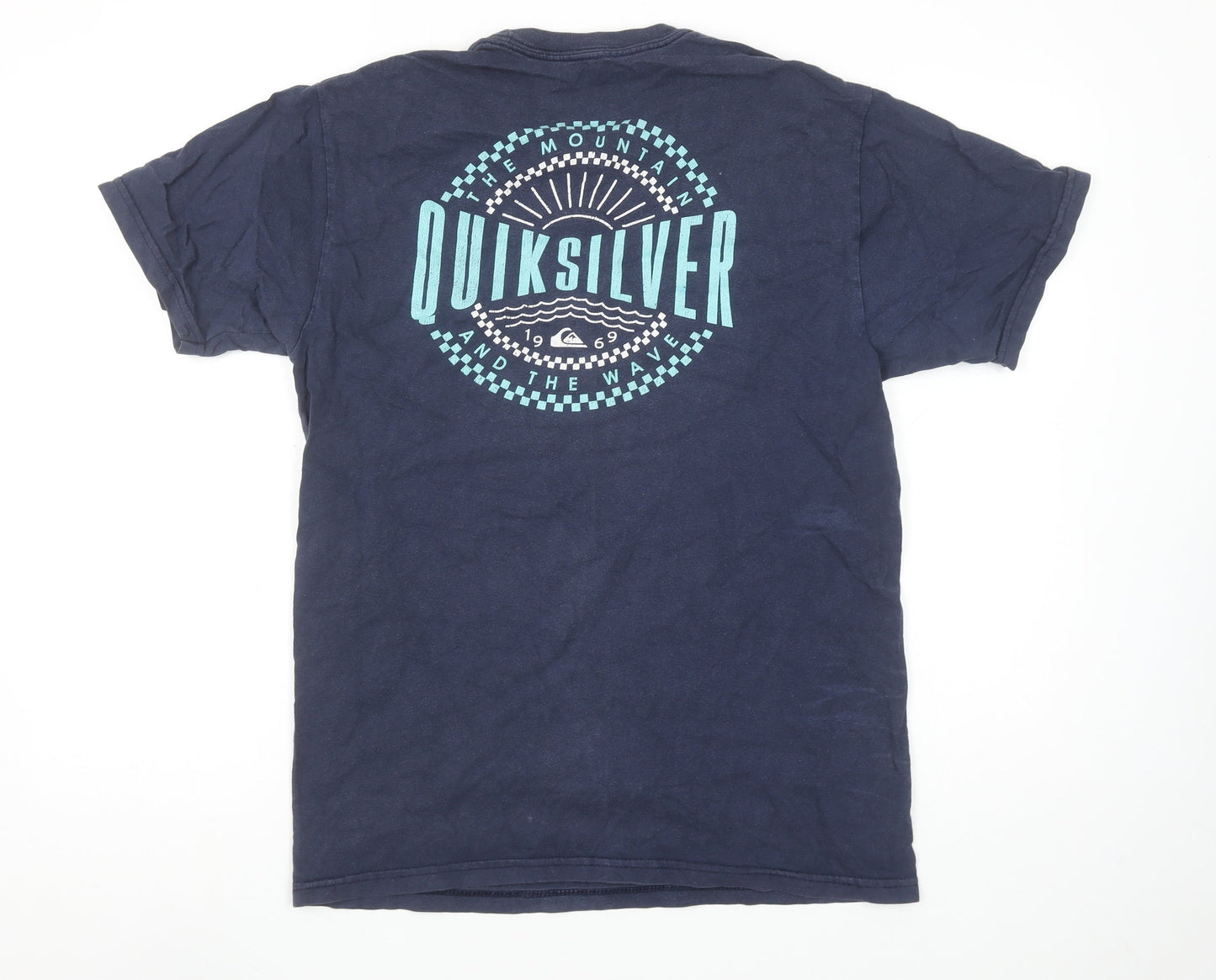 Quiksilver Men's Navy Blue Medium Graphic Crew Neck T-Shirt