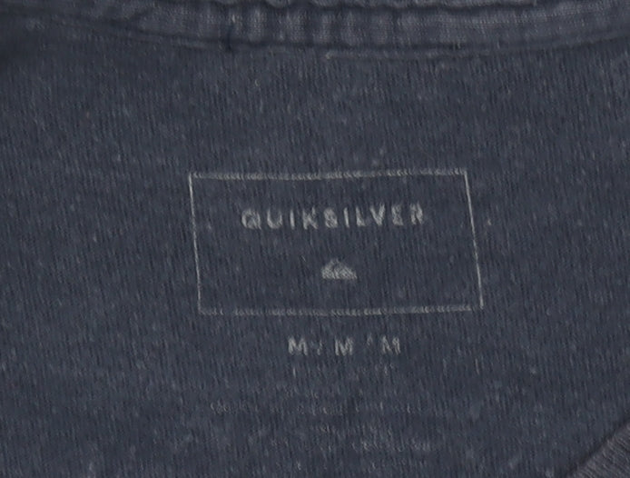 Quiksilver Men's Navy Blue Medium Graphic Crew Neck T-Shirt