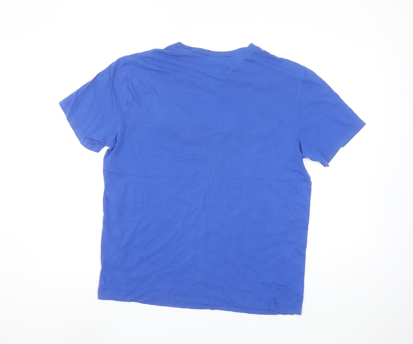 Champion Men's Blue Medium Embroidered Logo Crew Neck T-Shirt