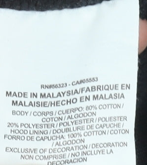 Nike Men's Black Full Zip Hoodie Size L Fleece Sweatshirt