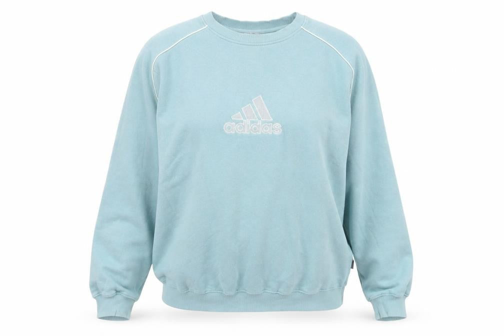 Womens UK 12 Regular adidas Blue Pullover Sweatshirt