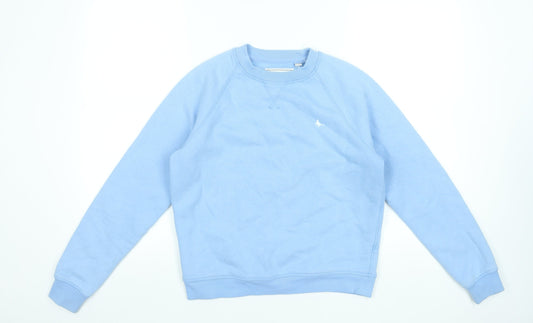 Jack Wills Women's Blue Cotton Blend Crew Neck Sweatshirt Size 4