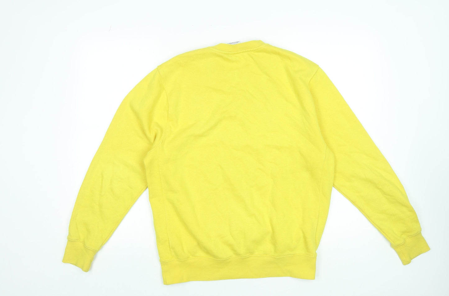 Nike Men's Yellow Crew Neck Pullover Sweatshirt S Regular Fit