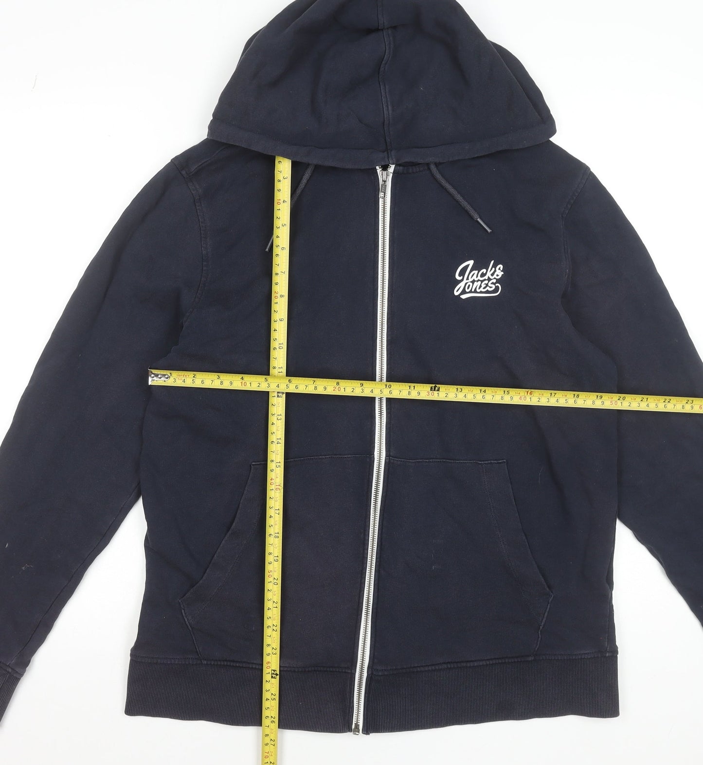 Jack & Jones Originals Men's Blue Full Zip Hoodie XL Cotton