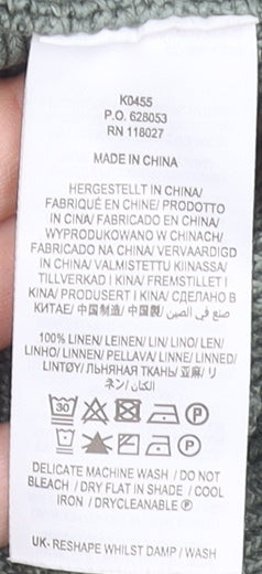 Boden Women Green Linen V-Neck Sleeveless Blouse UK 20