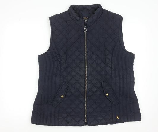 Joules Women’s Blue Quilted Waistcoat UK 20 Regular Fit Outdoor Gilet