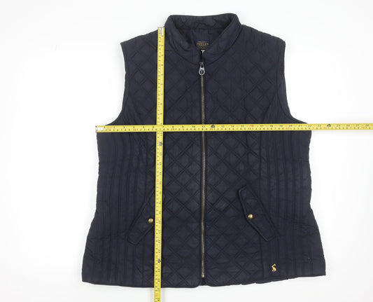 Joules Women’s Blue Quilted Waistcoat UK 20 Regular Fit Outdoor Gilet