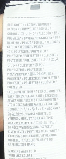 Abercrombie & Fitch Women Navy Full Zip Hoodie Size L Cotton Blend