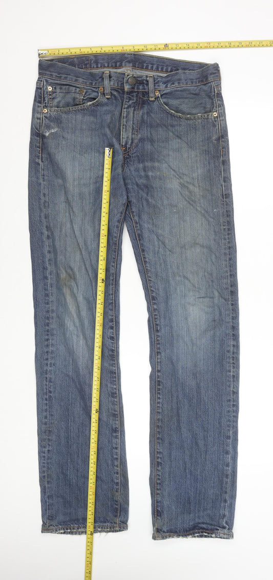 Levi's 505 Men's Blue Straight Jeans W31 L34 Classic Fit Denim