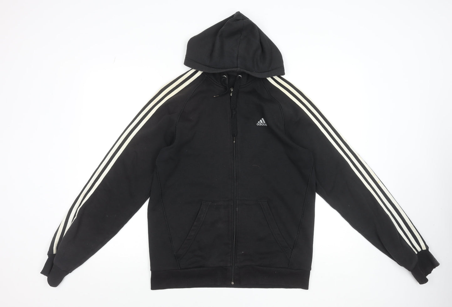 Adidas Men's Black Full Zip Hoodie Size M Sportswear Essentials