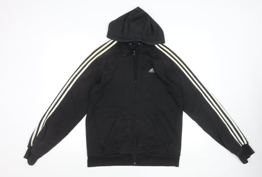 Adidas Men's Black Full Zip Hoodie Size M Sportswear Essentials