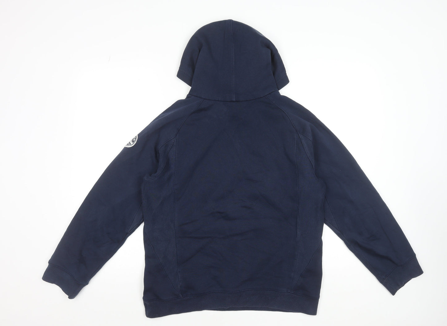 Nike Boys Navy Blue Pullover Hoodie L 12-13 Years Cotton Blend Sportswear