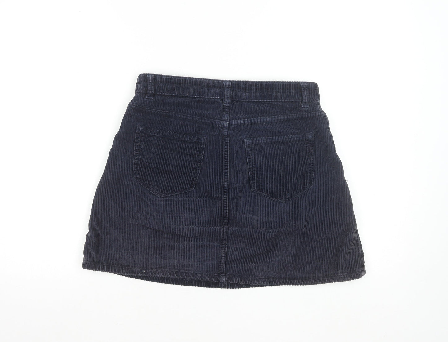 Superdry Women Blue Corduroy A-Line Short Skirt Size 10
