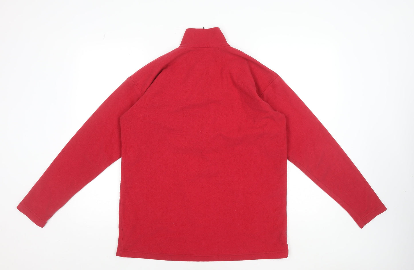 Berghaus Women Red Fleece Pullover Sweatshirt L 1/2 Zip Lightweight Outdoor