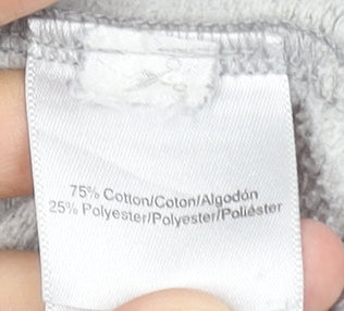 DKNY Mens Grey 1/4 Zip Logo Sweatshirt Size M Regular Fit