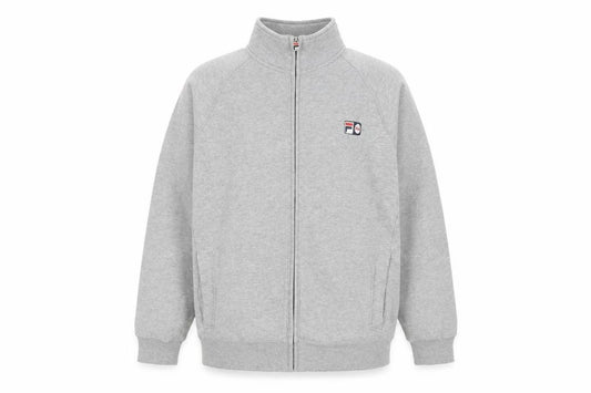 Mens UK L Regular FILA Grey Full Zip Sweatshirt