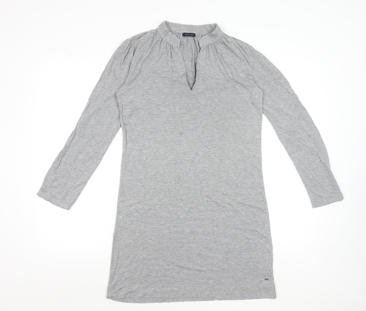 Tommy Hilfiger Women's Grey M Shift Jersey Knee Length Dress