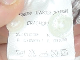 Craghoppers Women's Beige Check Cotton Long Sleeve Shirt UK14