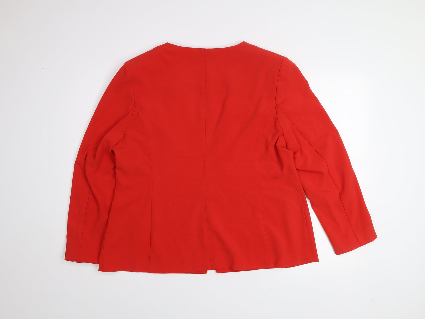 Marks and Spencer Women Red Blazer Jacket Size 14 Classic Style