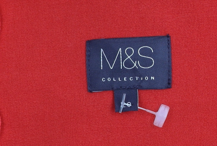 Marks and Spencer Women Red Blazer Jacket Size 14 Classic Style