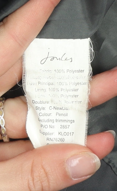 Joules Womens Grey Waterproof Mid-Length Rain Coat Jacket UK 14