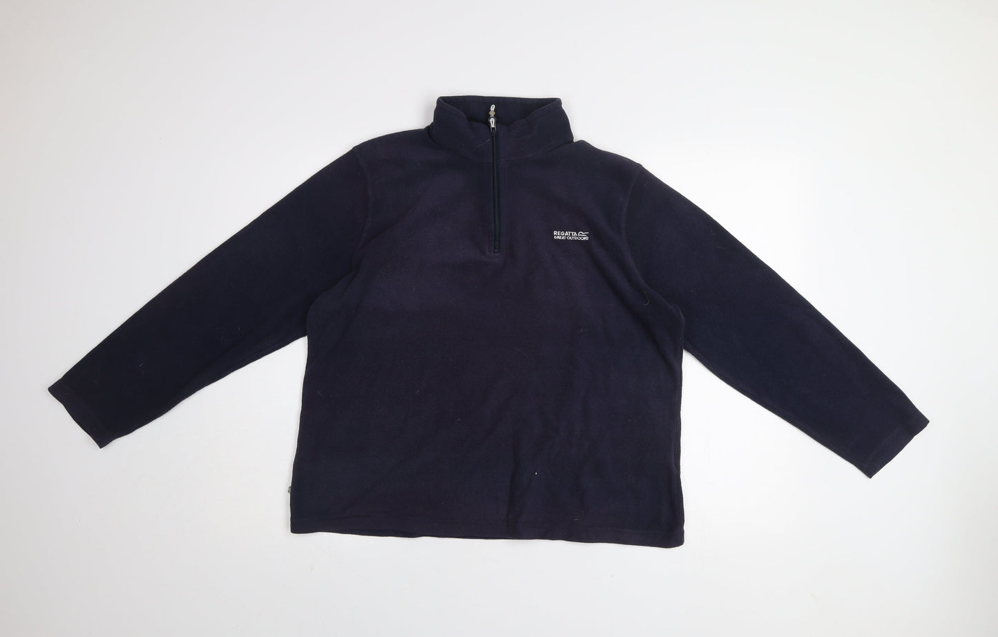 Regatta Women Navy Fleece 1/2 Zip Pullover Sweatshirt UK 16
