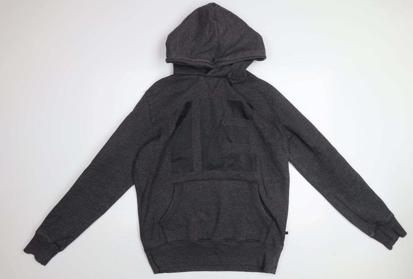 Superdry Men’s Grey Pullover Hoodie XL Sports Fleece Graphic Print