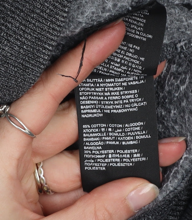 Superdry Men’s Grey Pullover Hoodie XL Sports Fleece Graphic Print