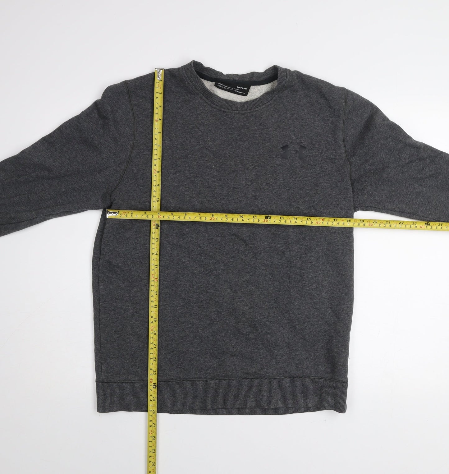 Under Armour Men’s Grey ColdGear Fleece Pullover Sweatshirt M