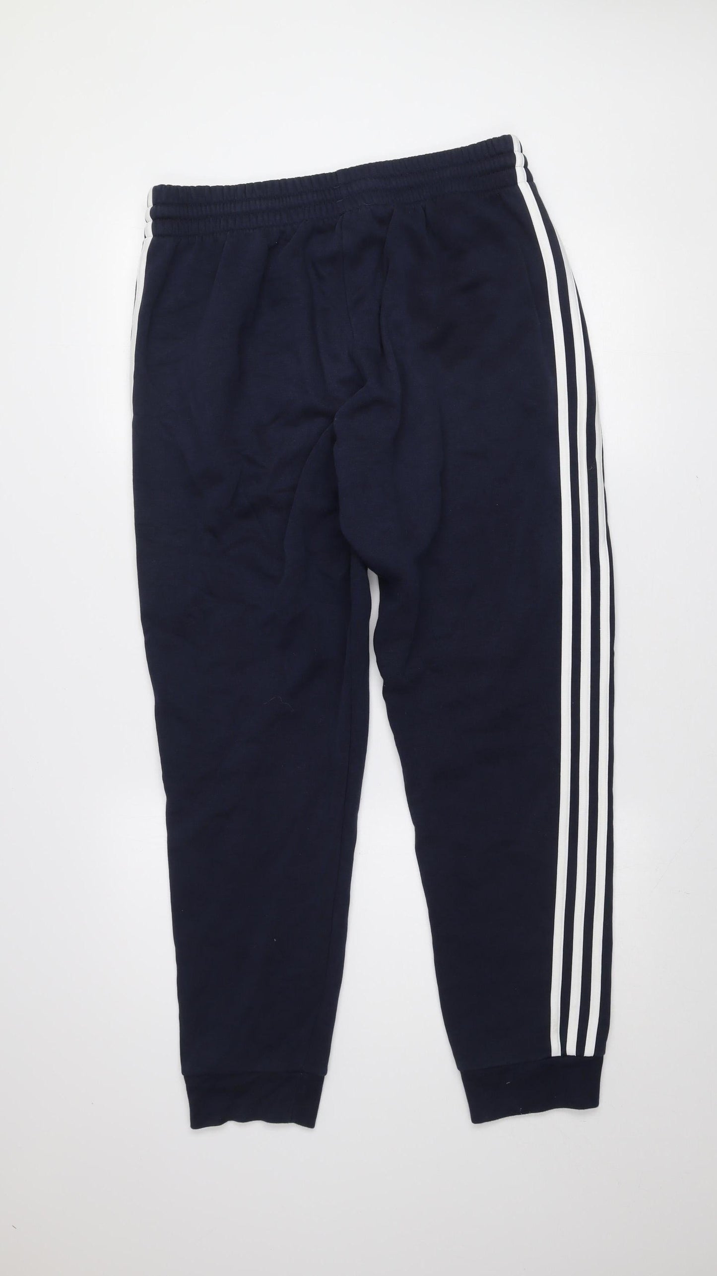Adidas Men's Blue Jogger Trousers L Regular Fit Side Stripe Activewear