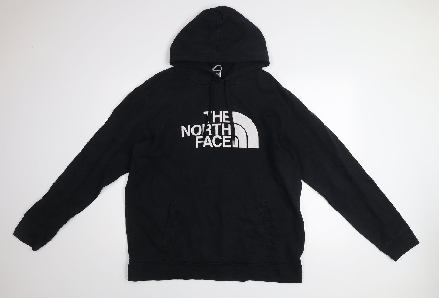 The North Face Mens Black XL Pullover Hoodie Fleece Logo Sweatshirt