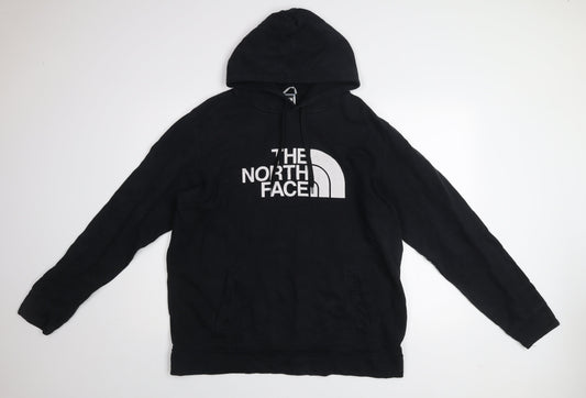 The North Face Mens Black XL Pullover Hoodie Fleece Logo Sweatshirt
