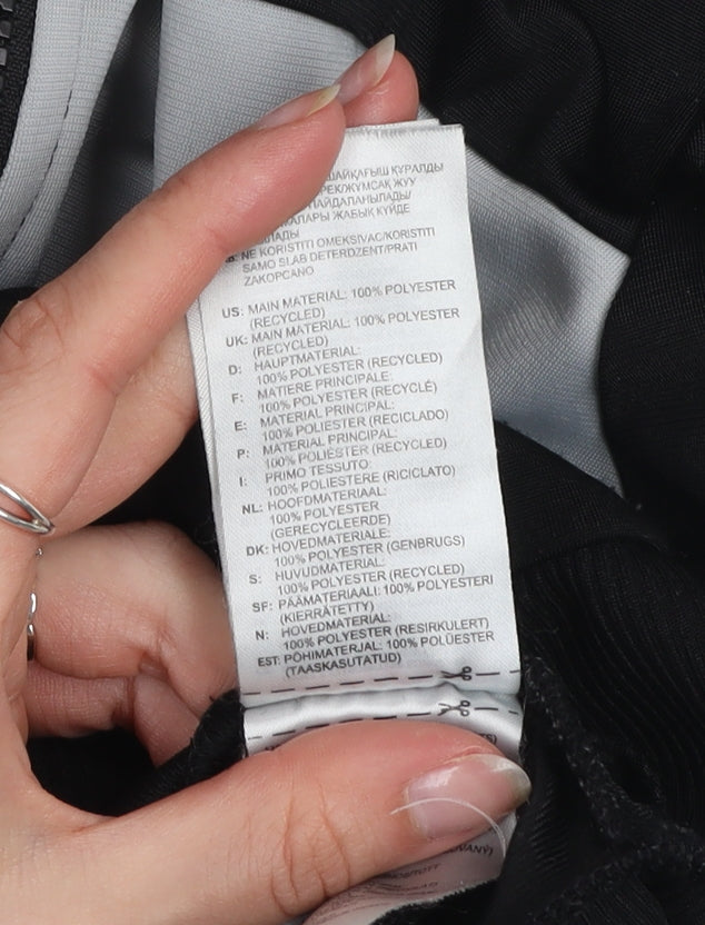 Adidas Boys Black & Grey Track Jacket 13-14 Years Full Zip Activewear