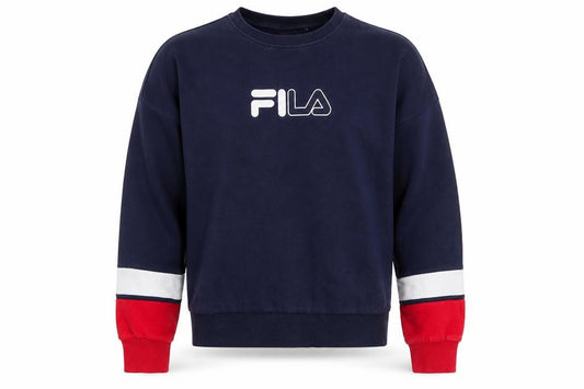 Mens UK M Regular FILA Blue Pullover Sweatshirt