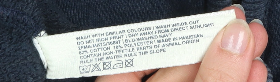 Fat Face Men’s Blue Full Zip Hoodie XL Regular Cotton Blend