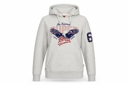 Womens UK 8 Regular Superdry Grey Pullover Hoodie