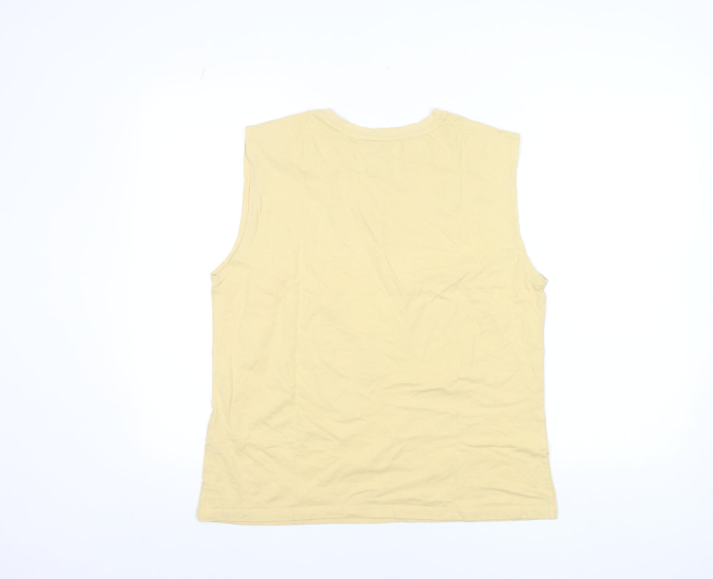 Superdry Women’s Beige Cotton Sleeveless Tank Top UK 12