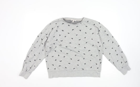 Esprit Womens Grey Butterfly Print XL Sweatshirt