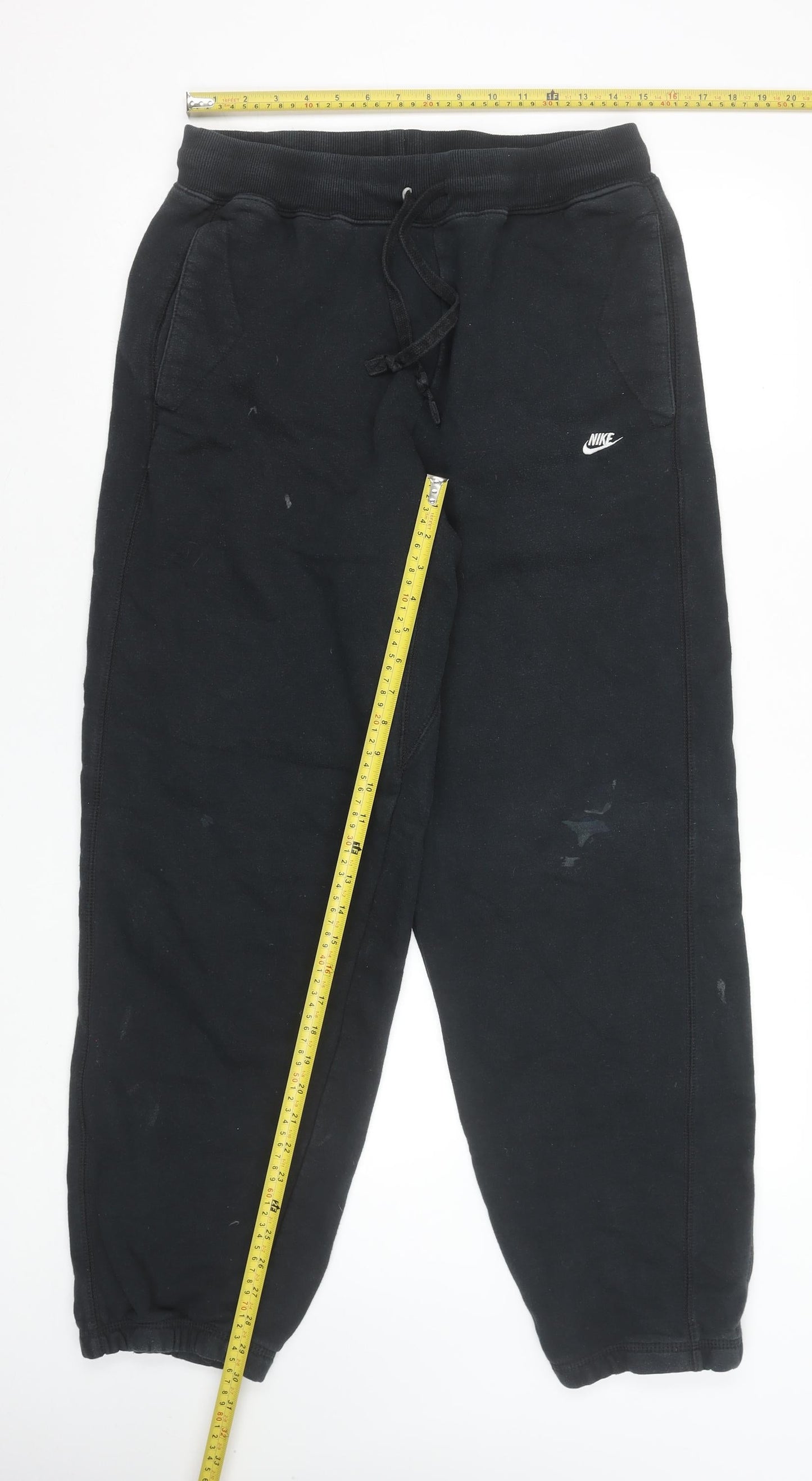 Nike Men's Black Fleece Jogger Trousers Size L Casual Sportswear