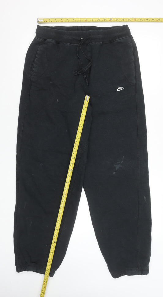 Nike Men's Black Fleece Jogger Trousers Size L Casual Sportswear