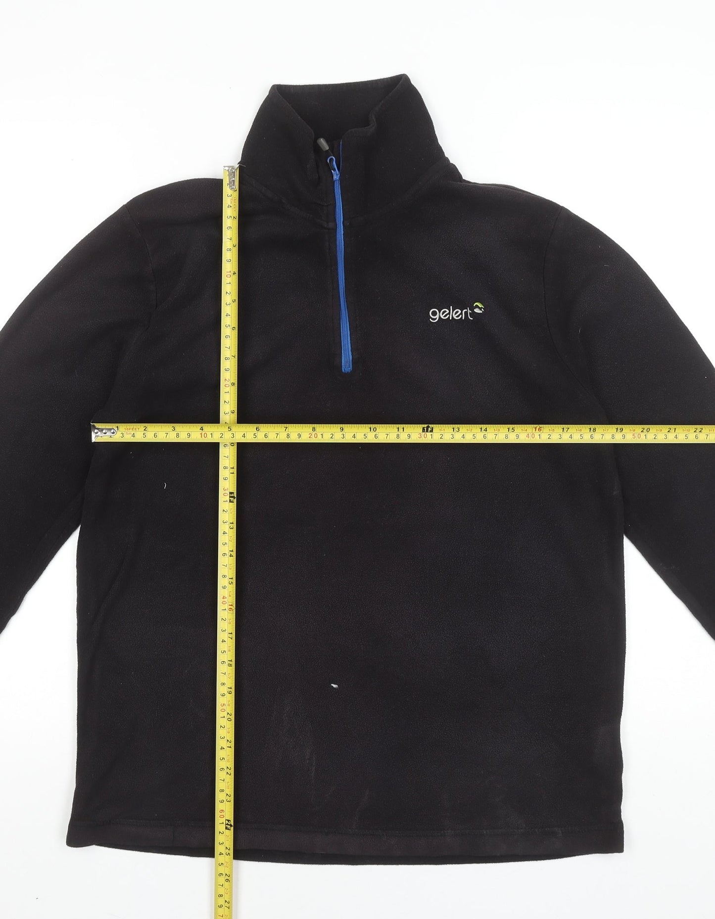 Gelert Mens Black Fleece 1/4 Zip High Neck Sweatshirt L