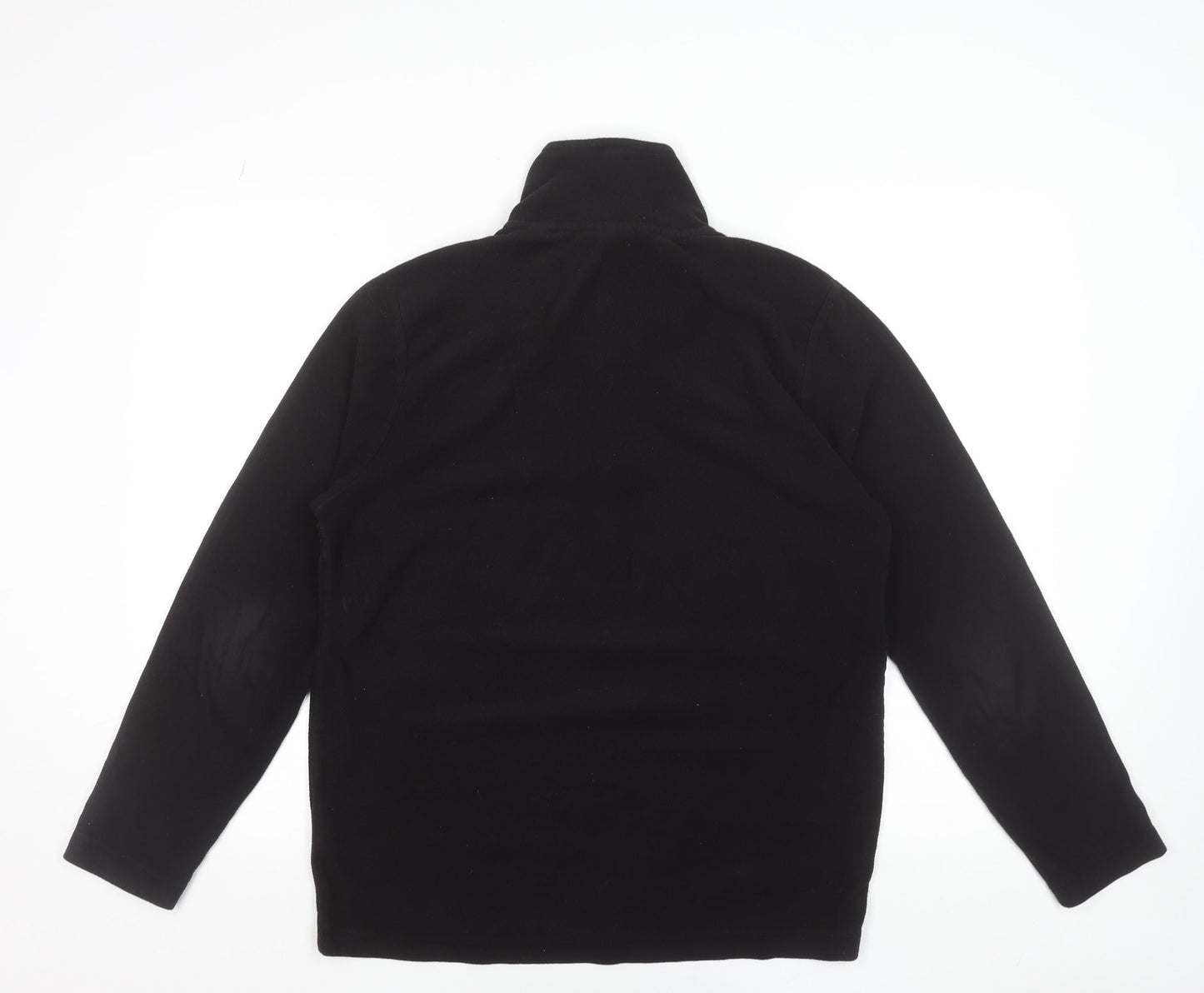 Gelert Mens Black Fleece 1/4 Zip High Neck Sweatshirt L