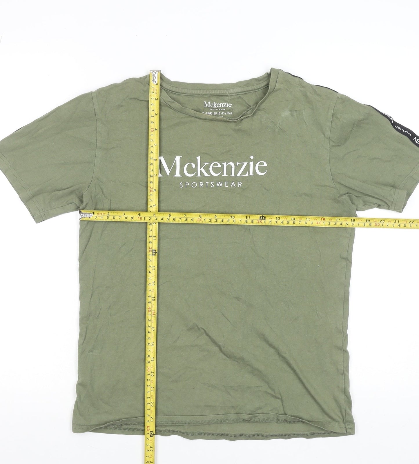 McKenzie Boys Green Sportswear T-Shirt 13-15 Years Cotton Short Sleeve