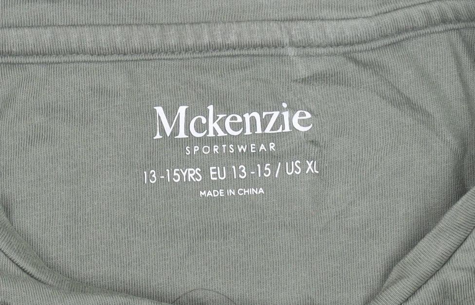 McKenzie Boys Green Sportswear T-Shirt 13-15 Years Cotton Short Sleeve
