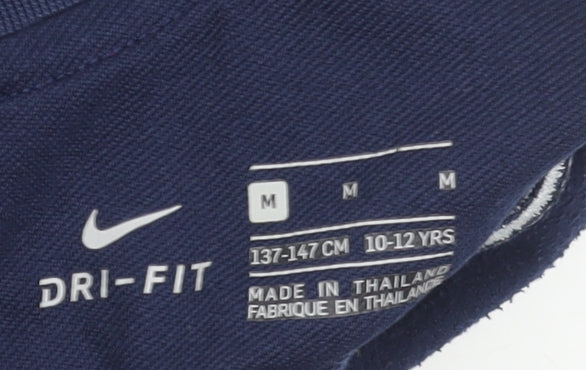 Nike Boys Blue Manchester City Dri-Fit 1/4 Zip Football Track Jacket 10-12 Years