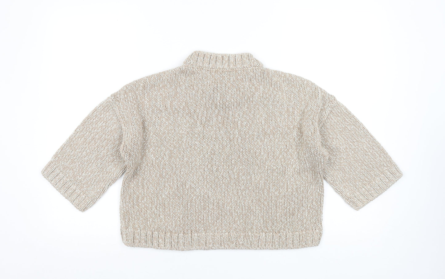 Marks and Spencer Autograph Women’s Beige High Neck Pullover Jumper Size 8