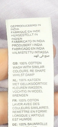 FatFace Women's Purple V-Neck Short Sleeve Cotton T-Shirt Size 6