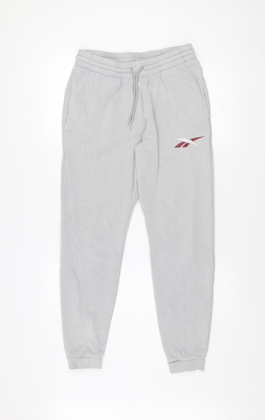 Reebok Women’s Grey Jogger Sweatpants M Regular Fit Cotton Blend